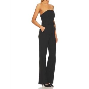 A.L.C. Kate Jumpsuit in Black Strapless Belted